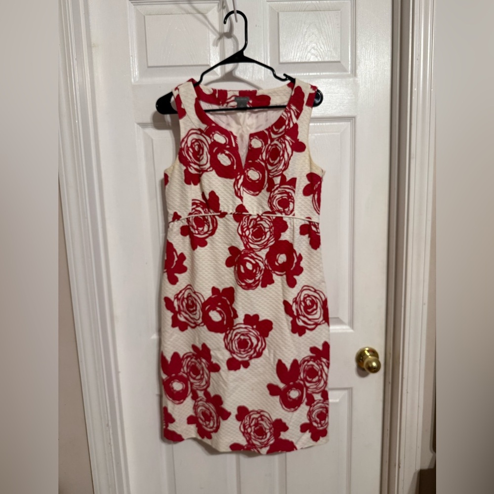 Ann Taylor fuchsia and Cream Floral Midi Dress